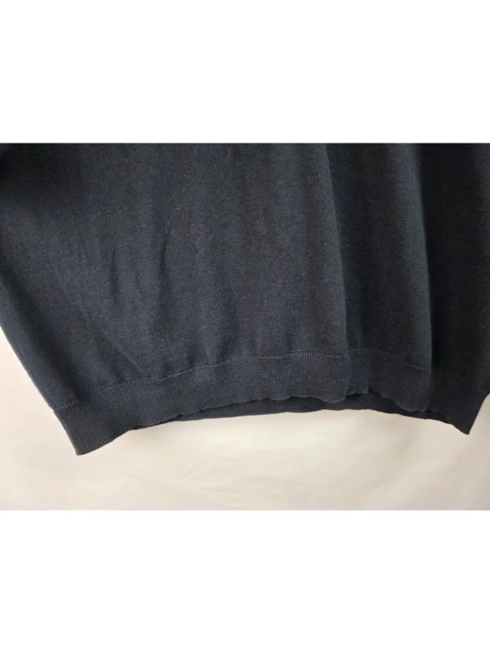 Wallin & Bros Mens Sweater Size XXL Navy Blue Cashmere Blend V-Neck Knit Top